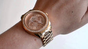  Shop Authentic Bulova Crystal Silver Dial Rose Gold Steel Strap Watch for Women - 97N101 - Luxxuri