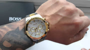  Shop Authentic Hugo Boss Ikon Chronograph Silver Dial Two Tone Steel Strap Watch for Men - 1512960 - Luxxuri