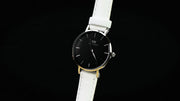  Shop Authentic Daniel Wellington Classic Petite Bondi Black Dial White Leather Strap Watch for Women - DW00100286 - Luxxuri