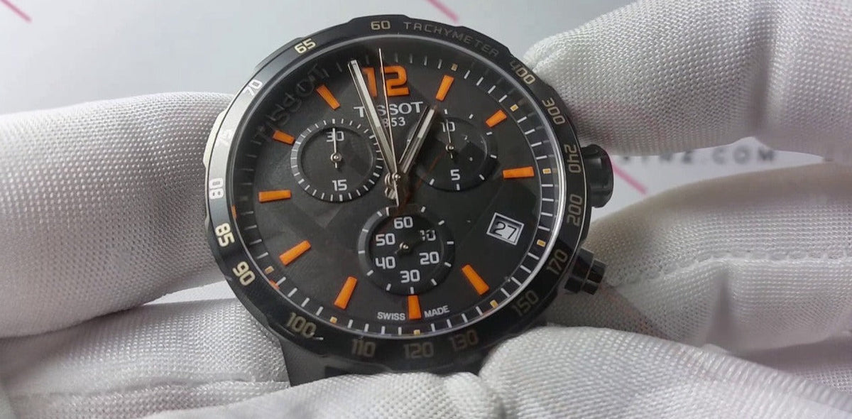  Shop Authentic Tissot Quickster Chronograph Black Dial Watch For Men - T095.417.36.057.00 - Luxxuri