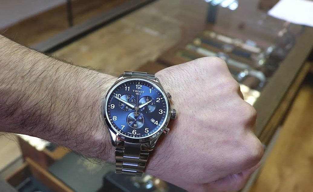  Shop Authentic Tissot T Sport Chrono XL Classic Blue Dial Silver Steel Strap Watch For Men - T116.617.11.047.01 - Luxxuri