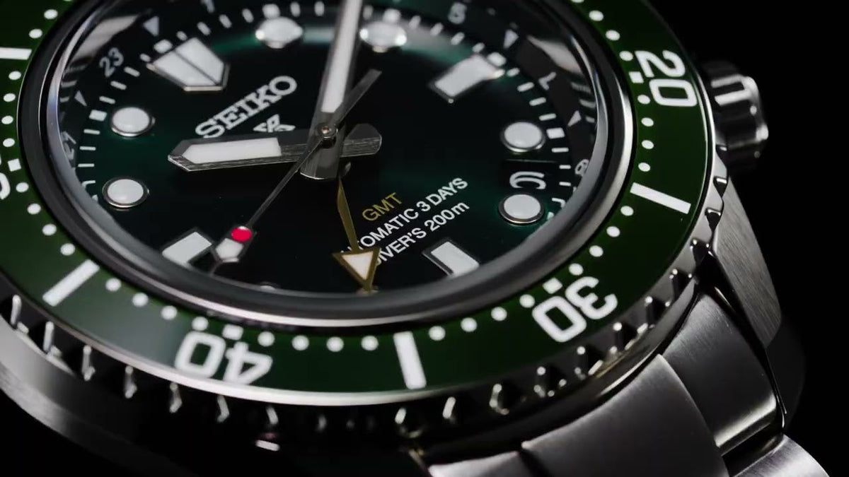  Shop Authentic Seiko Prospex GMT Divers Automatic Marine Green Dial Silver Steel Strap Watch For Men - SPB381J1 - Luxxuri