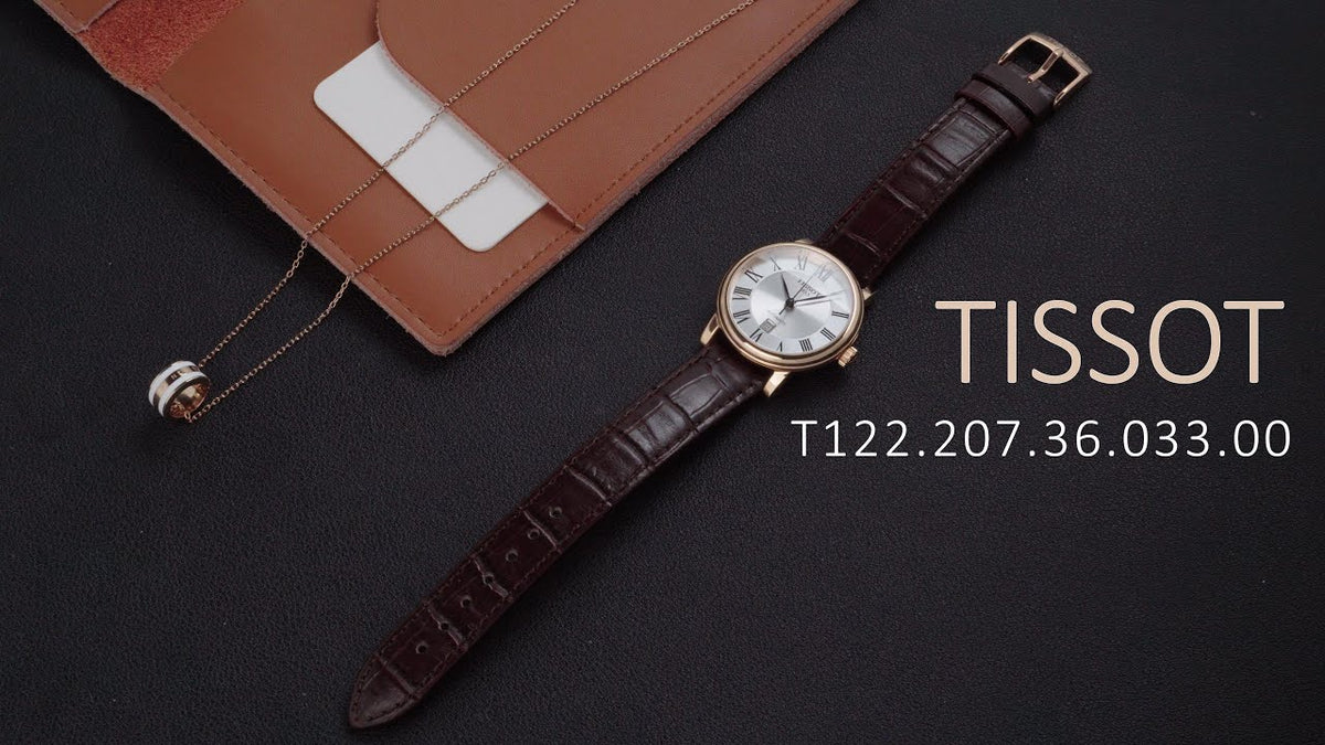  Shop Authentic Tissot T Classic Carson Premium White Dial Brown Leather Strap Watch for Women - T122.207.36.033.00 - Luxxuri