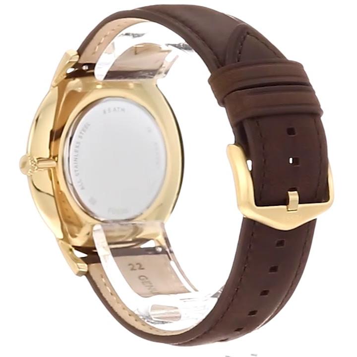  Shop Authentic Fossil The Minimalist White Dial Brown Leather Strap Watch for Men - FS5397 - Luxxuri
