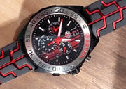  Shop Authentic Tag Heuer Formula 1 Ayrton Senna Limited Edition Black Dial Two Tone Rubber Strap Watch for Men - CAZ1019.FT8027 - Luxxuri