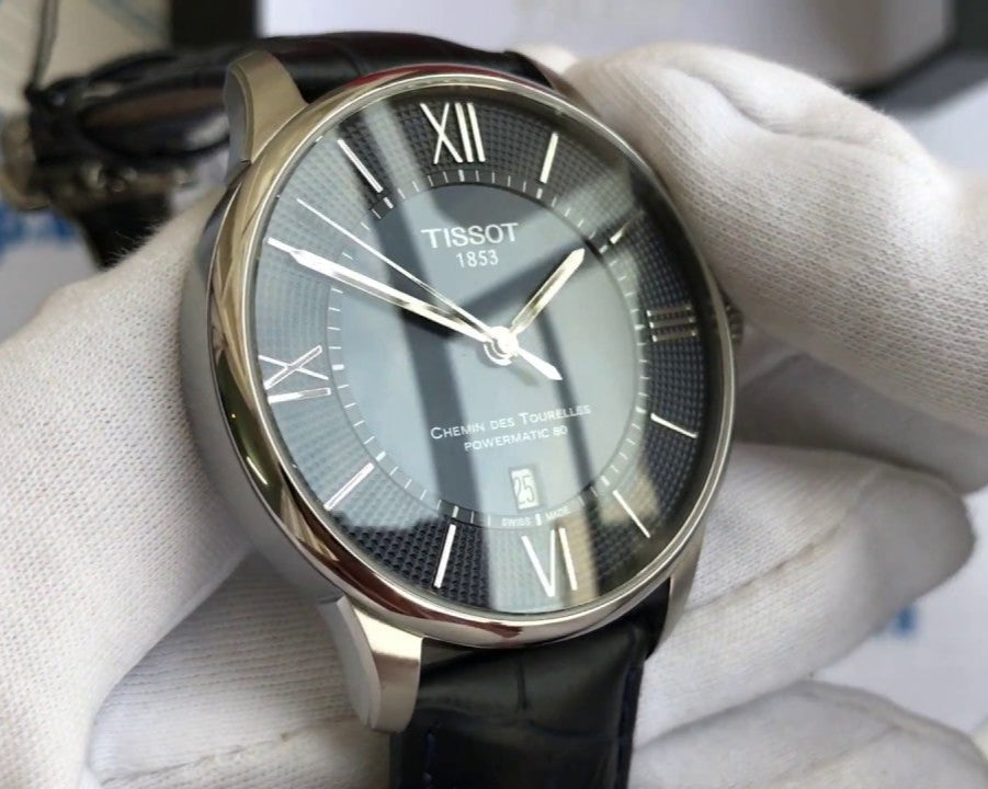  Shop Authentic Tissot Chemin Des Tourelles Powermatic 80 Black Dial Black Leather Strap Watch For Men - T099.407.16.058.00 - Luxxuri