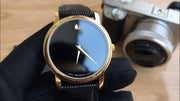  Shop Authentic Movado Museum Black Dial Black Leather Strap Watch For Men - 2100005 - Luxxuri