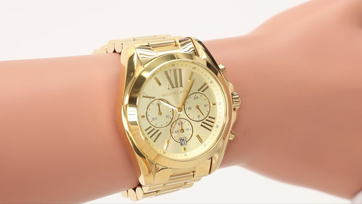  Shop Authentic Michael Kors Bradshaw Gold Dial Gold Steel Strap Watch for Women - MK5605 - Luxxuri