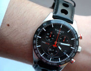  Shop Authentic Tissot PRS 516 Chronograph Black Dial Black Leather Strap Watch For Men - T100.417.16.051.00 - Luxxuri