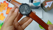  Shop Authentic Fossil Neutra Chronograph Grey Dial Brown Leather Strap Watch for Men - FS5512 - Luxxuri
