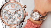  Shop Authentic Michael Kors Lexington Silver Dial Two Tone Steel Strap Watch for Women - MK5735 - Luxxuri