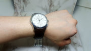  Shop Authentic Tissot Couturier Chronograph White Dial Brown Leather Strap Watch For Men - T035.617.16.031.00 - Luxxuri
