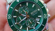  Shop Authentic Hugo Boss Admiral Green Dial Silver Mesh Bracelet Watch for Men - 1513905 - Luxxuri
