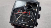  Shop Authentic Tag Heuer Monaco Automatic Chronograph Black Dial Black Leather Strap Watch for Men - CBL2180.FC6497 - Luxxuri