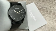  Shop Authentic Calvin Klein City Quartz Black Dial Black Leather Strap Watch for Men - K2G2G4C1 - Luxxuri