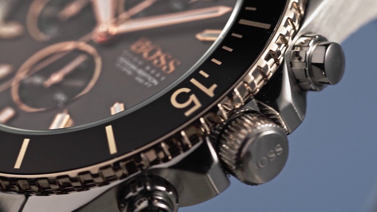  Shop Authentic Hugo Boss Ocean Edition Black Dial Two Tone Steel Strap Watch for Men - 1513705 - Luxxuri