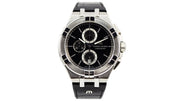  Shop Authentic Maurice Lacroix Aikon Chronograph Black Dial Black Leather Strap Watch for Men - AI1018-SS001-330-1 - Luxxuri