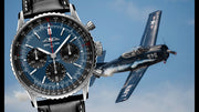  Shop Authentic Breitling Navitimer B01 Chronograph 41 Blue Dial Black Leather Strap Watch for Men - AB0139241C1P1 - Luxxuri