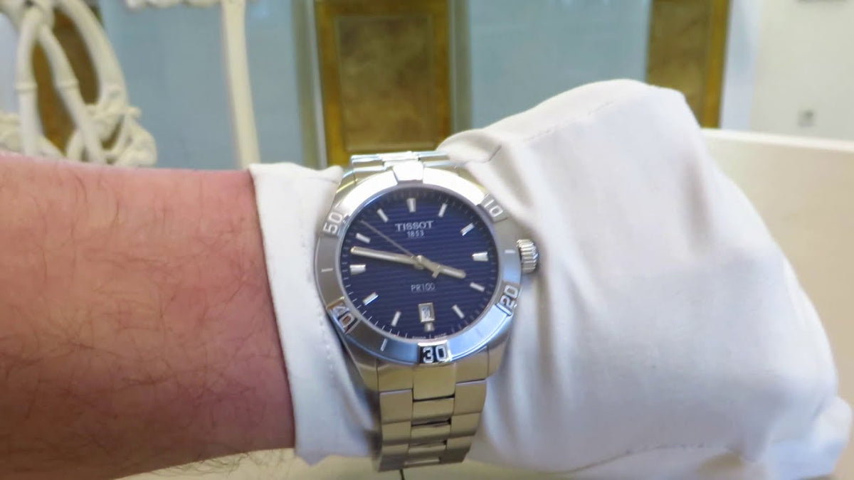  Shop Authentic Tissot PR 100 Sport Blue Dial Silver Steel Strap Watch For Men - T101.610.11.041.00 - Luxxuri