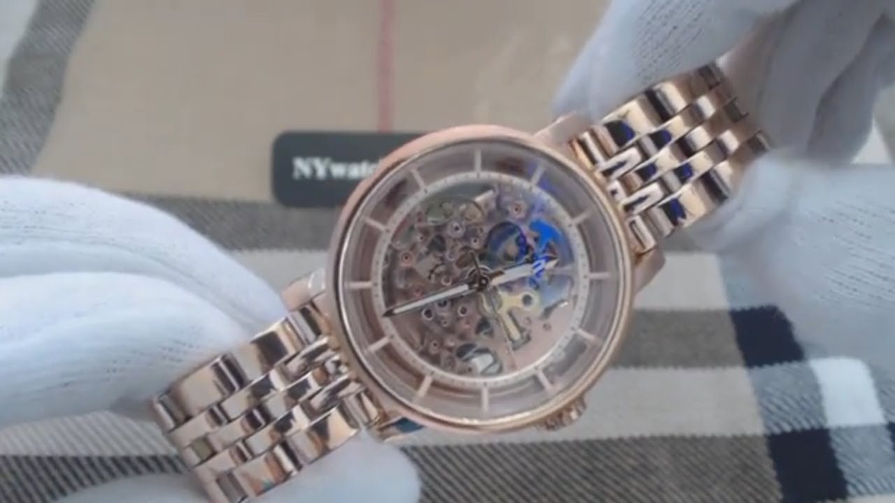  Shop Authentic Fossil Boyfriend Automatic Skeleton Rose Gold Dial Rose Gold Steel Strap Watch for Women - ME3065 - Luxxuri