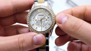  Shop Authentic Fossil Riley White Dial Two Tone Steel Strap Watch for Women - ES3204 - Luxxuri