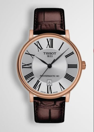  Shop Authentic Tissot Carson Premium Powermatic 80 Silver Dial Brown Leather Strap Watch For Men - T122.407.36.033.00 - Luxxuri