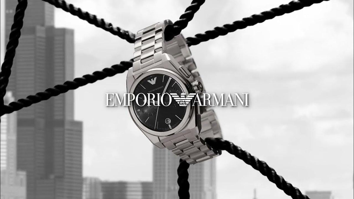  Shop Authentic Emporio Armani Classic Analog Black Dial Silver Steel Strap Watch For Men - AR0369 - Luxxuri