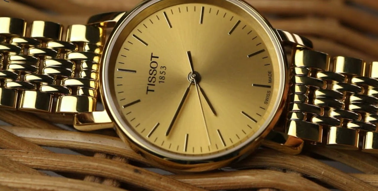  Shop Authentic Tissot T Classic Everytime Desire Small Gold Dial Gold Mesh Bracelet Watch For Women - T109.210.33.021.00 - Luxxuri