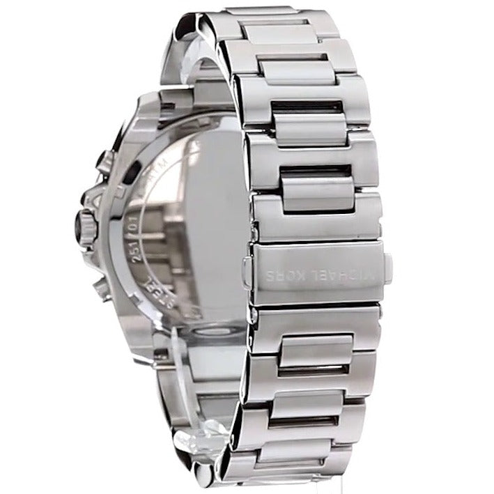  Shop Authentic Michael Kors Brecken Chronograph Silver Dial Silver Steel Strap Watch For Women - MK8562 - Luxxuri