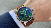  Shop Authentic Breitling Top Time B01 Ford Mustang Green Dial Brown Leather Strap Watch for Men - AB01762A1L1X1 - Luxxuri