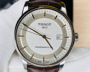  Shop Authentic Tissot Luxury Powermatic 80 Silver Dial Brown Leather Strap Watch For Men - T086.407.16.031.00 - Luxxuri