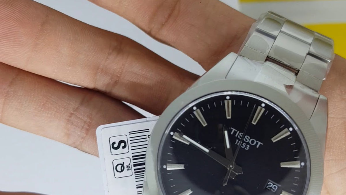  Shop Authentic Tissot Gentleman Black Dial Silver Steel Strap Watch For Men - T127.410.11.051.00 - Luxxuri