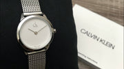  Shop Authentic Calvin Klein Minimal White Dial Silver Mesh Bracelet Watch for Men - K3M2112Y - Luxxuri