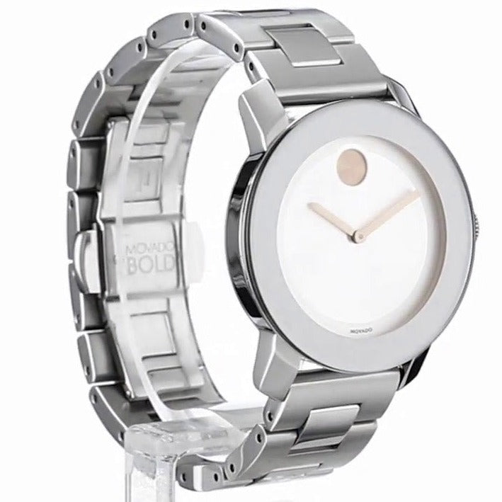  Shop Authentic Movado Bold Silver Dial Silver Steel Strap Watch For Women - 3600084 - Luxxuri