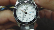  Shop Authentic Seiko 5 Sports x Peanuts Surfboard Snoopy Limited Edition White Dial Two Tone NATO Strap Watch For Men - SRPK25K1 - Luxxuri