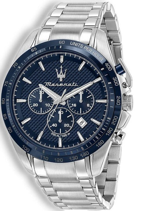  Shop Authentic Maserati Traguardo Chronograph Blue Dial 45mm Stainless Steel Watch For Men - R8873612043 - Luxxuri