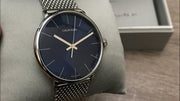  Shop Authentic Calvin Klein High Noon Black Dial Silver Mesh Bracelet Watch for Men - K8M21121 - Luxxuri