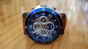  Shop Authentic Fossil Grant Sport Automatic Skeleton Blue Dial Brown Leather Strap Watch for Men - ME3140 - Luxxuri