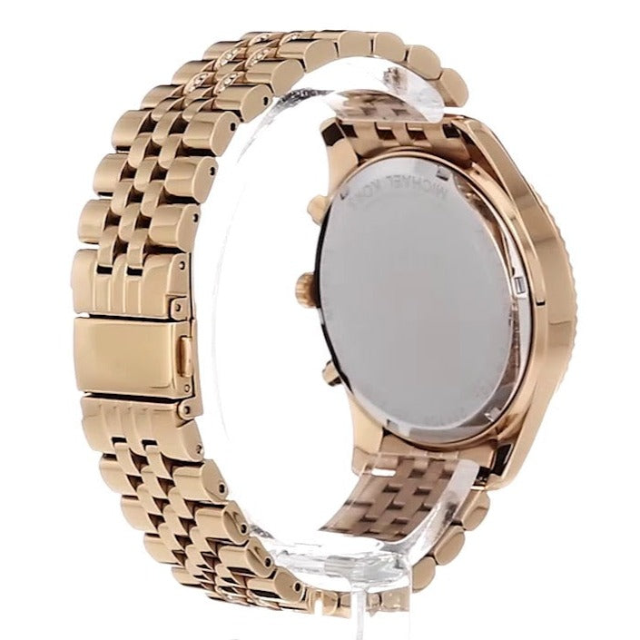  Shop Authentic Michael Kors Lexington Chronograph Gold Dial Gold Steel Strap Watch For Men - MK8579 - Luxxuri