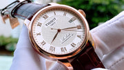  Shop Authentic Tissot Le Locle Powermatic 80 Silver Dial Brown Leather Strap Watch For Men - T006.407.36.033.00 - Luxxuri