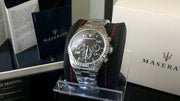  Shop Authentic Maserati Competizione Chronograph Black Dial Silver Steel Strap Watch For Men - R8853100012 - Luxxuri