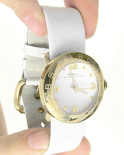  Shop Authentic Marc Jacobs Amy White Dial White Leather Strap Watch for Women - MBM1150 - Luxxuri
