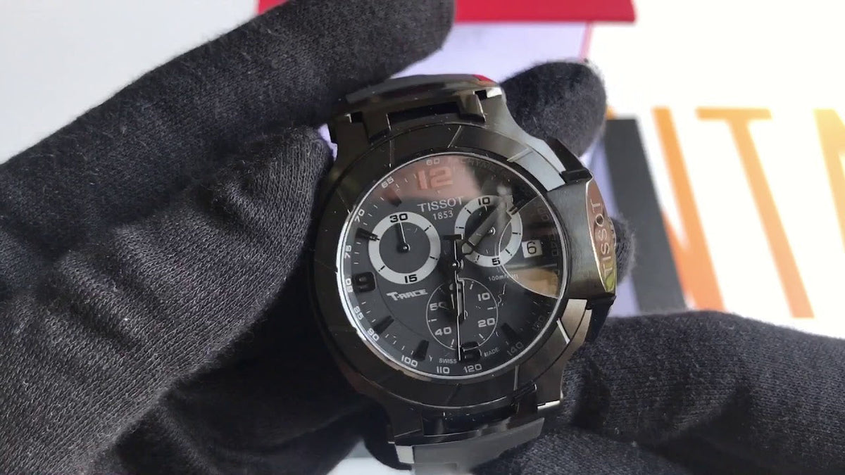 Shop Authentic Tissot T Race Chronograph Black Dial Black Rubber Strap Watch for Men - T048.417.37.057.00 - Luxxuri