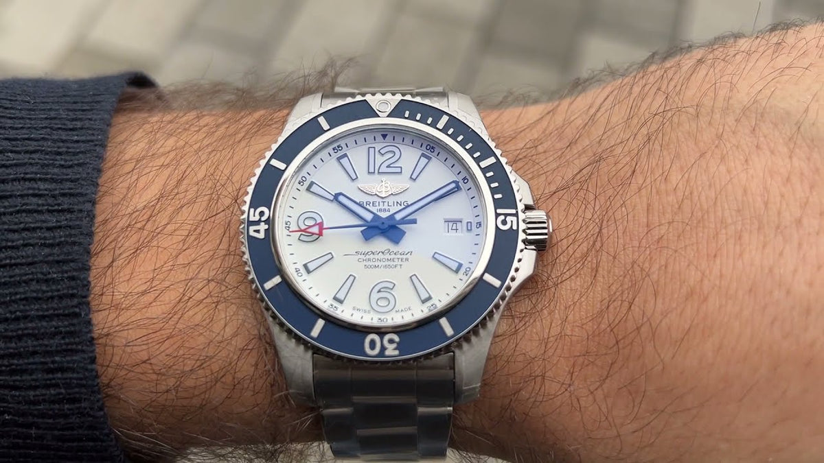  Shop Authentic Breitling Superocean 42mm White Dial Silver Steel Strap Watch for Men - A17366D81A1A1 - Luxxuri