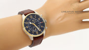  Shop Authentic Tommy Hilfiger Dean Multifunctional Blue Dial Brown Leather Strap Watch for Men - 1791275 - Luxxuri