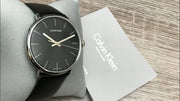  Shop Authentic Calvin Klein High Noon Quartz Black Dial Black Leather Strap Watch for Men - K8M211C1 - Luxxuri