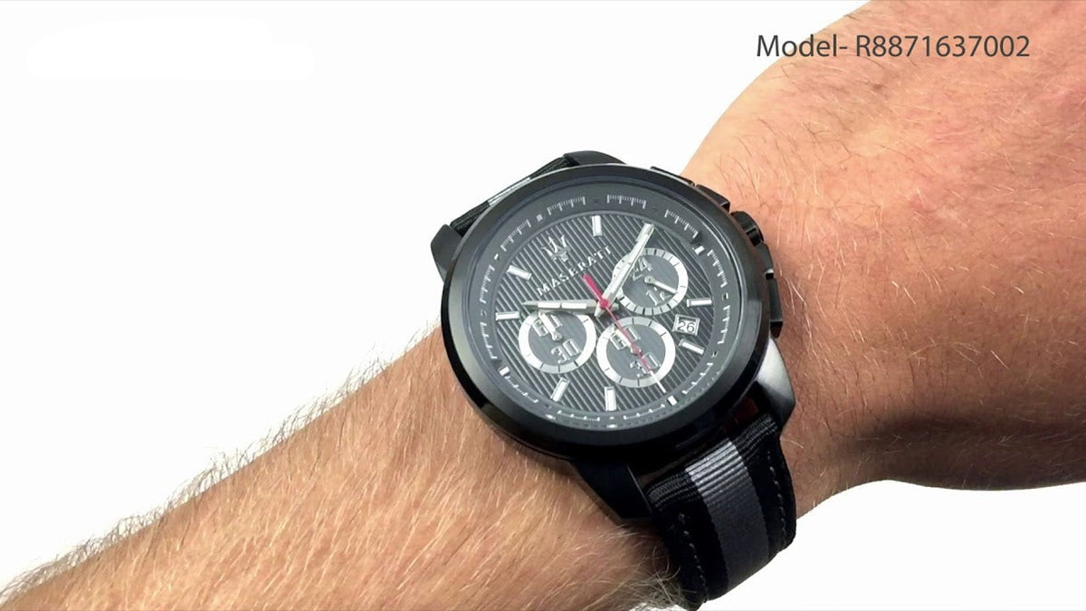  Shop Authentic Maserati Royale 44mm Black Dial Stainless Steel Fiber Strap Watch For Men - R8871637002 - Luxxuri