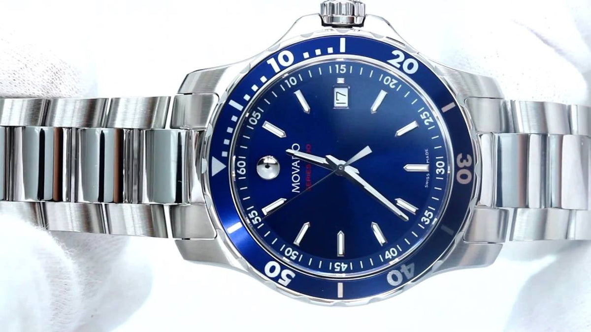 Shop Authentic Movado Series 800 Blue Dial Silver Steel Strap Watch For Men - 2600137 - Luxxuri