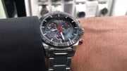  Shop Authentic Tissot T Sport PRS 516 Chronograph Black Dial Silver Steel Strap Watch For Men - T100.417.11.051.01 - Luxxuri