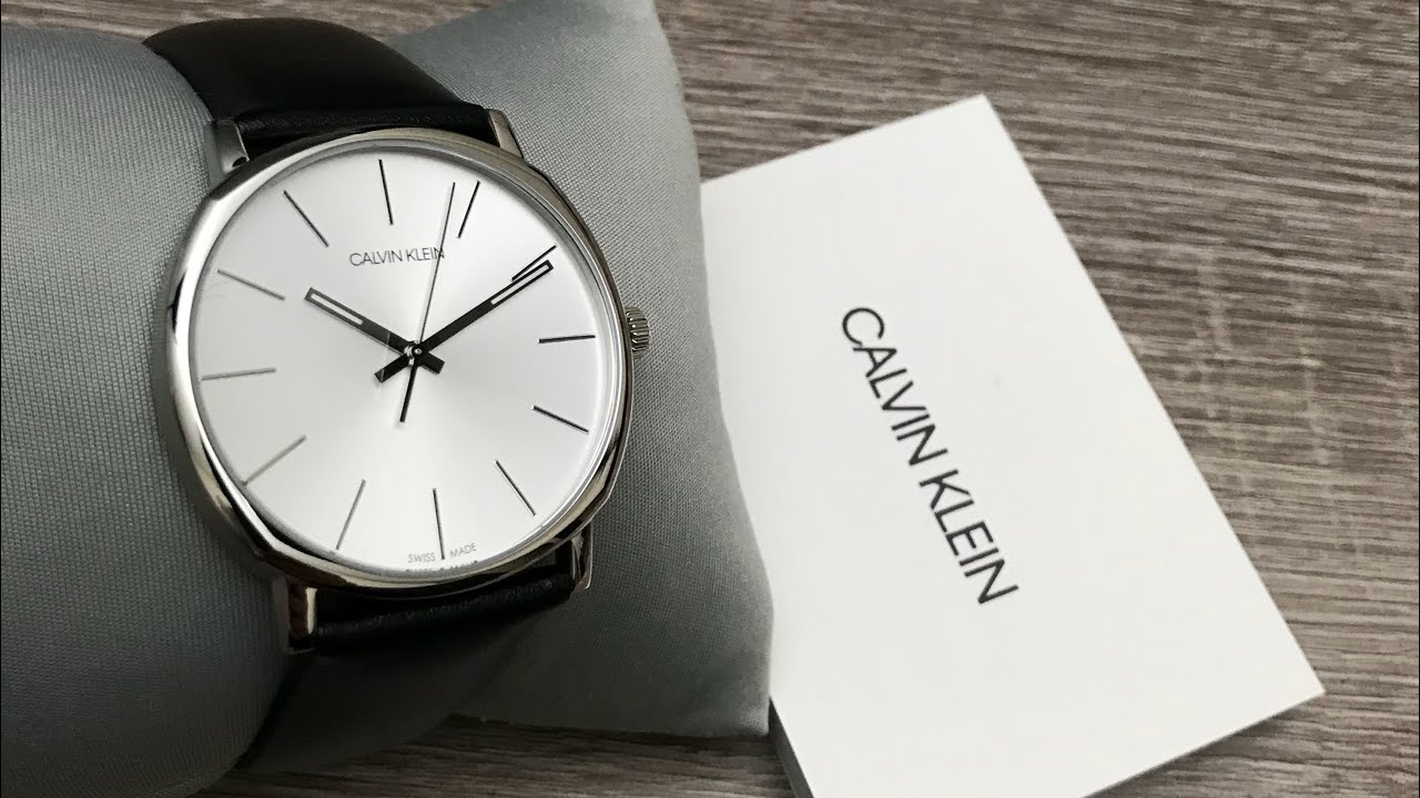  Shop Authentic Calvin Klein Posh Silver Dial Black Leather Strap Watch for Men - K8Q311C6 - Luxxuri